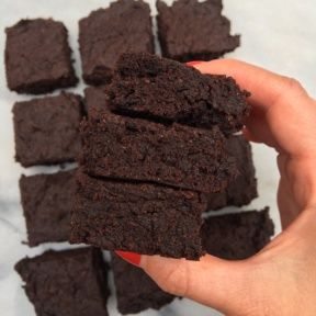 Stack of Gluten-free Paleo Brownies
